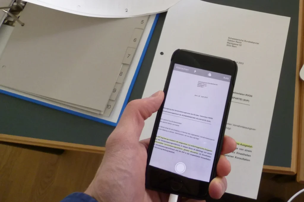 Une application pour numériser des documents avec votre téléphone portable