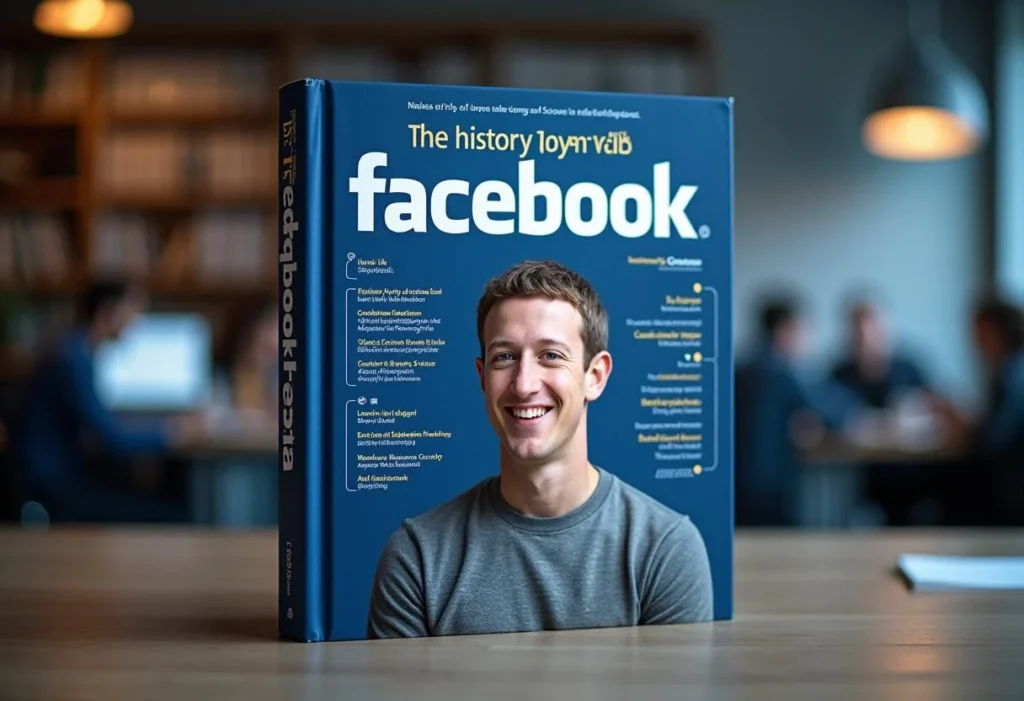 Livre Facebook avec Mark Zuckerberg en couverture