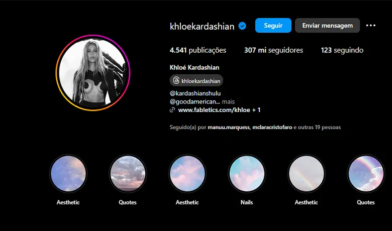 Fuente: Instagram de Khloe Kardashian