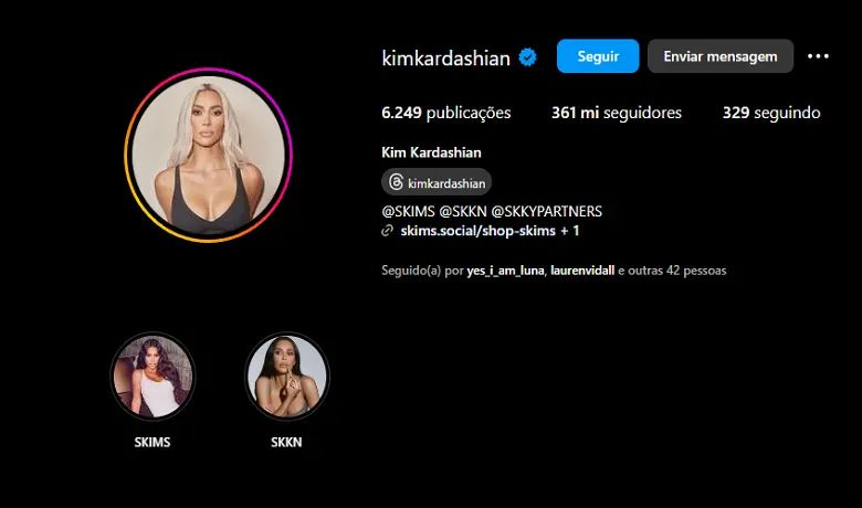 Fuente: Instagram de Kim Kardashian