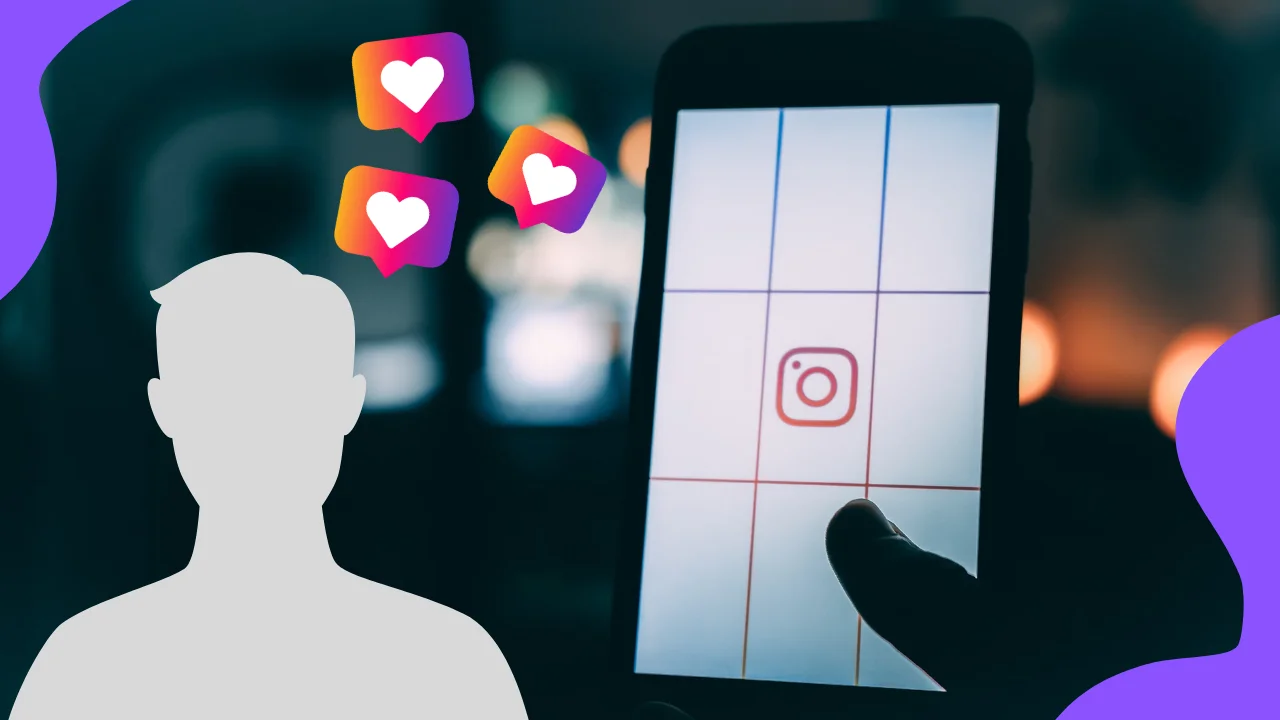 Téléphone portable avec l'application Instagram ouverte