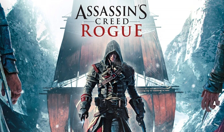 Shay, protagonis Assassin's Creed Rogue, di depan sebuah kapal