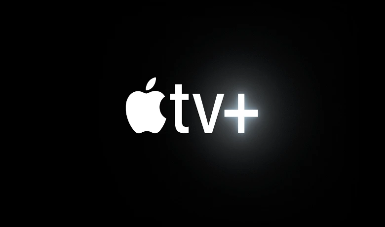 Version of the Apple Tv+ logo where the + is glowing. 