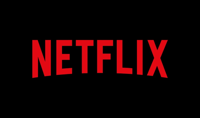 Netflix logo on a black background