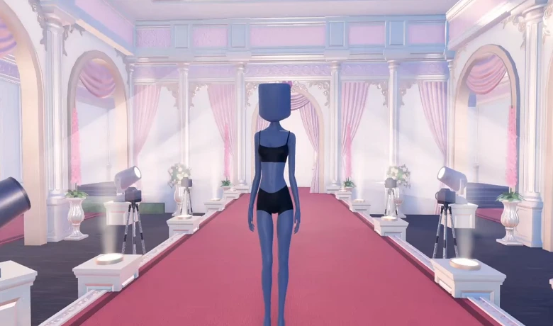 Mannequin before receiving modifications on the Dress to Impress game home screen