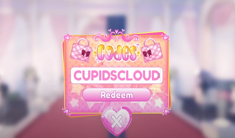 Pop-up menu to redeem codes within the Dress to Impress game