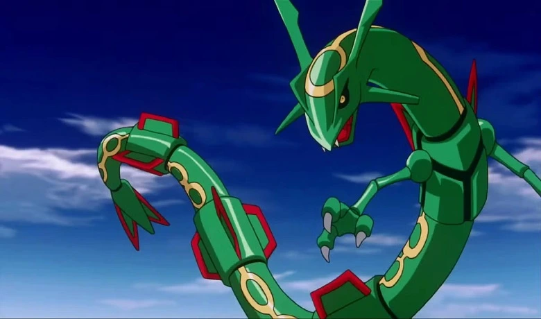 Rayquaza in one of the episodes of the Pokémon anime