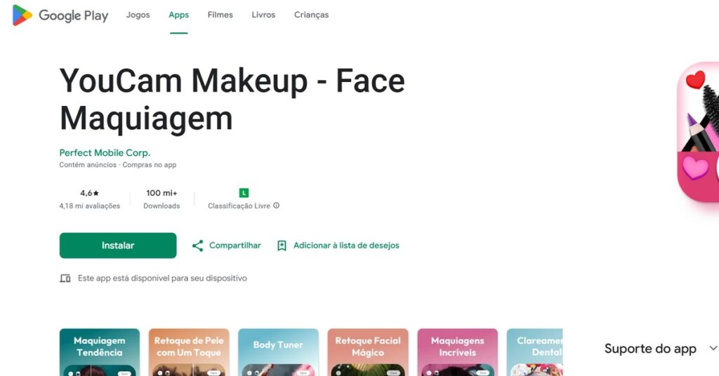 Imagen de la aplicación para cambiar el color de ojos, disponible en Google Play