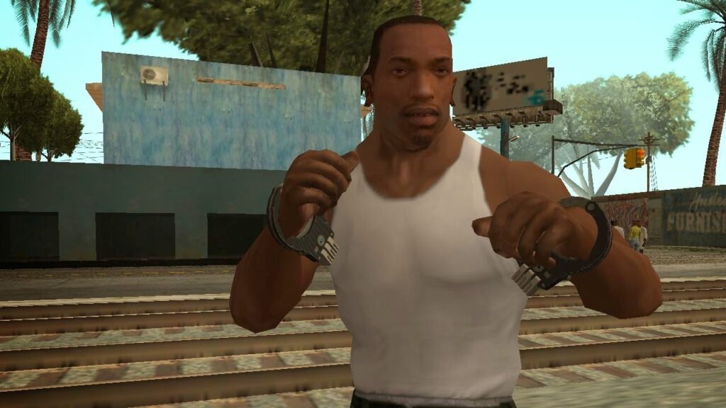 Imagem mostrando o personagem Carl ‘CJ’ Johnson