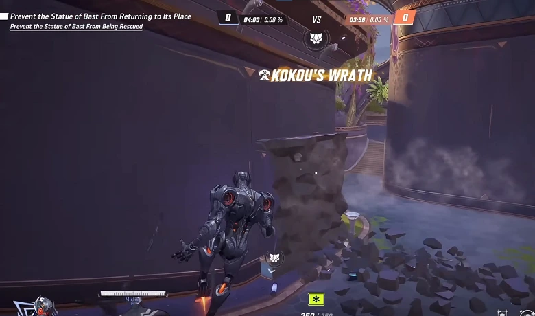 Ultron détruit une partie du terrain dans un match compétitif de Marvel Rivals